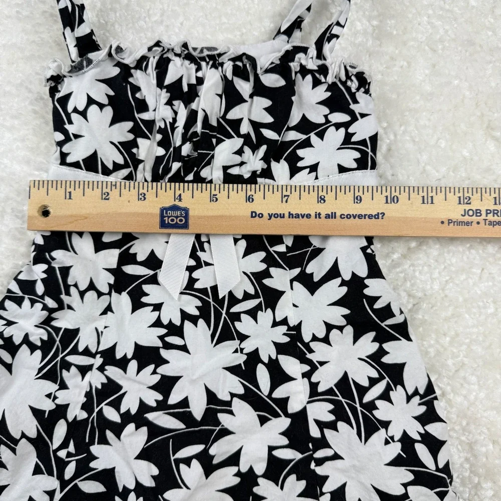 Bonnie Jean Girls 3T Black White Floral Sundress Tulle Crinoline Party Dress Bow